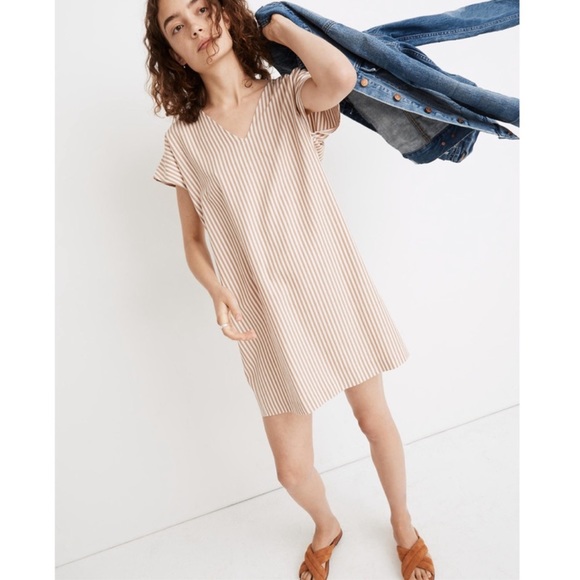 Madewell Dresses & Skirts - MADEWELL Button Back Easy Striped Mini Dress
